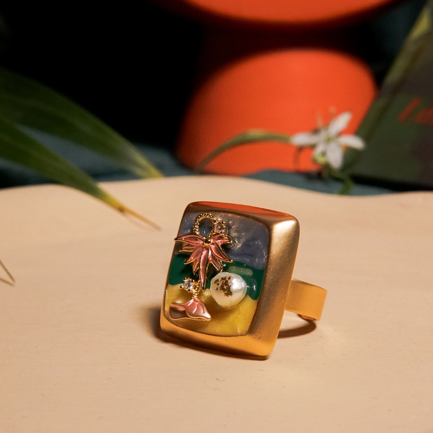 Tropical Dream Resin Ring