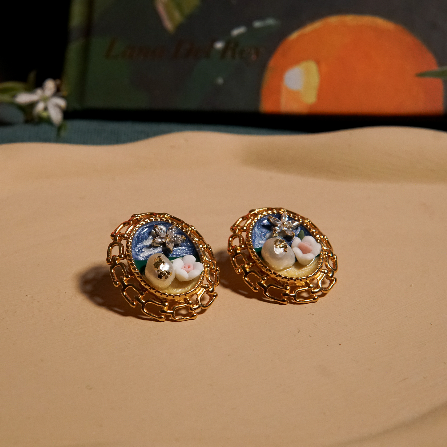 Moonlight Garden Oval Studs