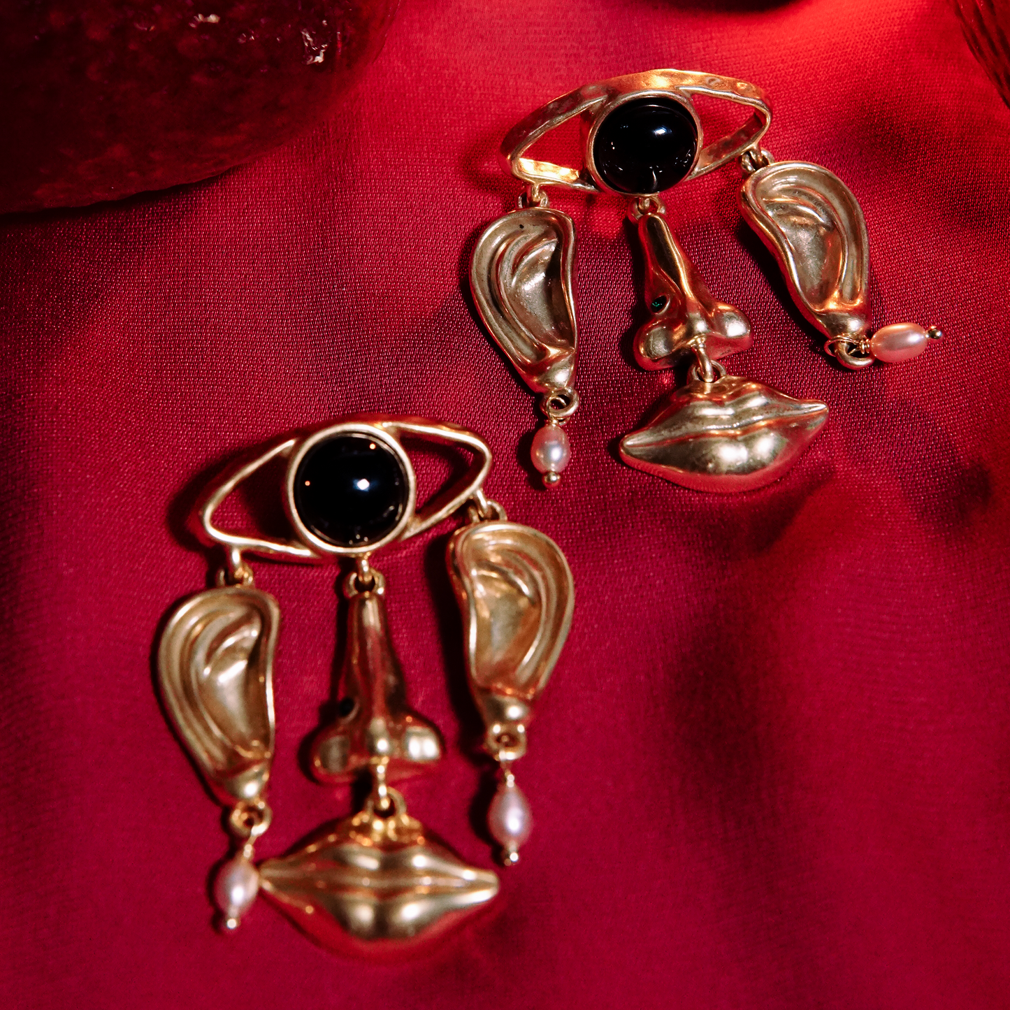 Surrealist Face Sculpt Earrings