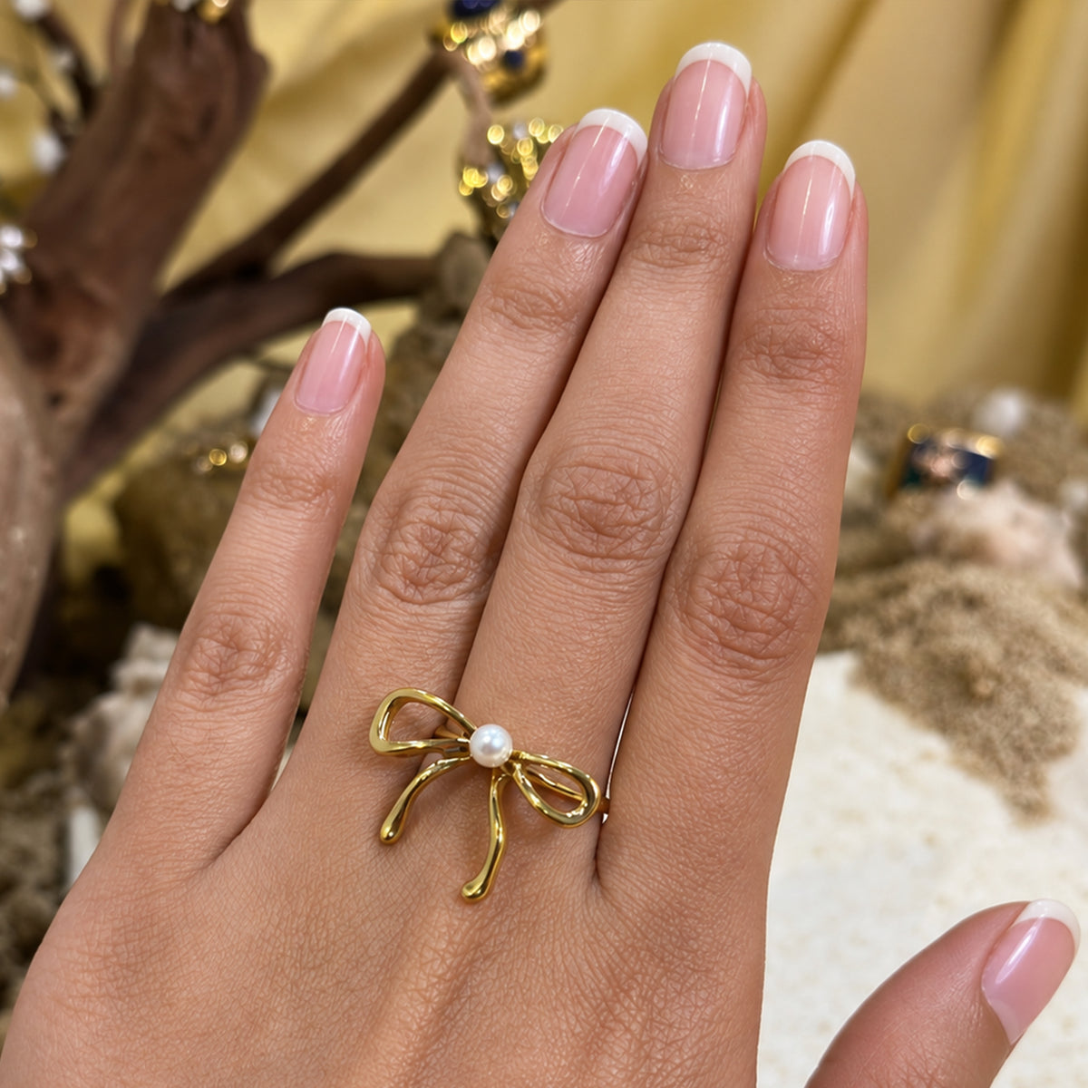Pearl Bow Ring