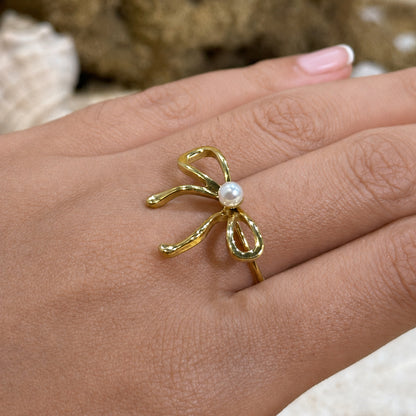 Pearl Bow Ring
