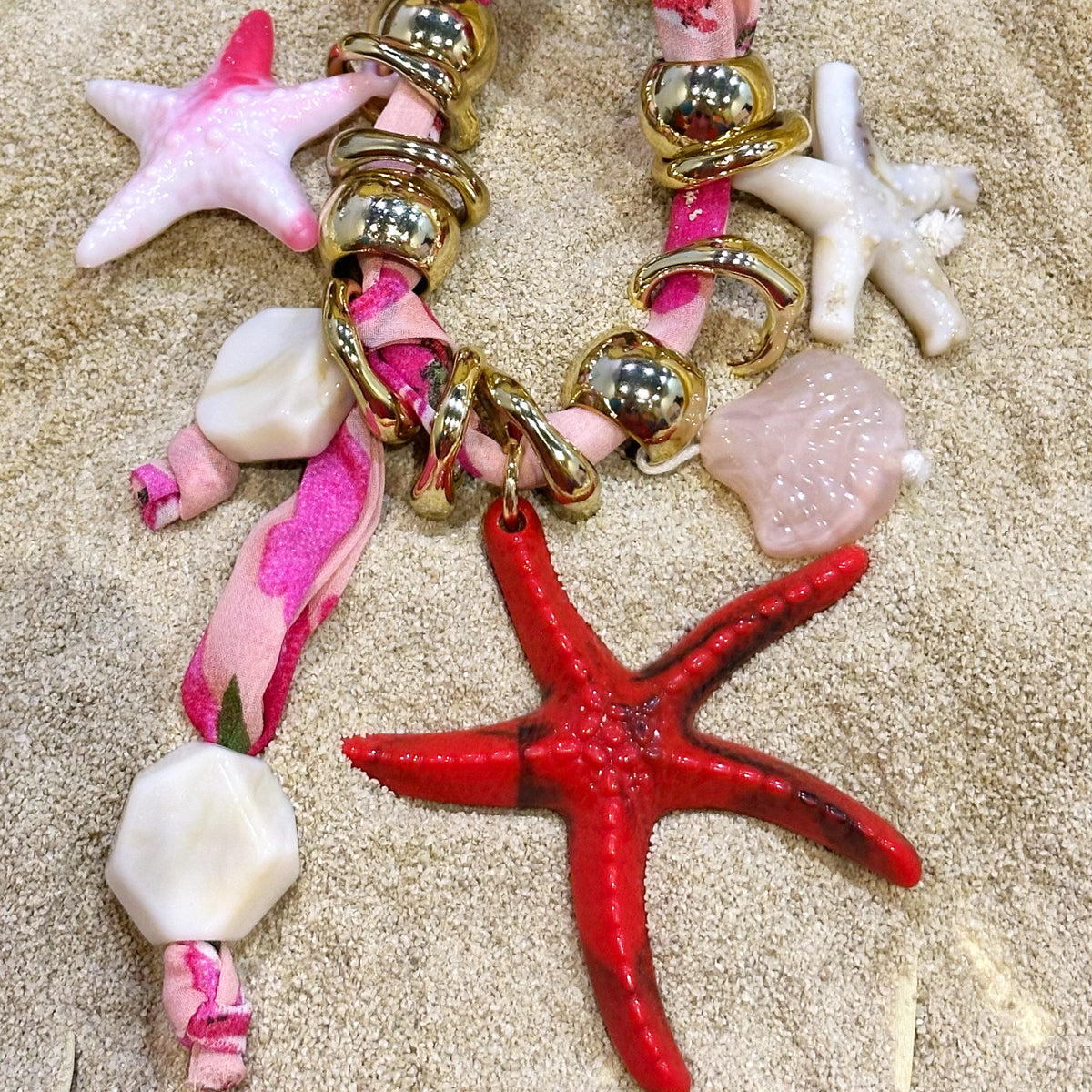 Starfish Scarf Necklace